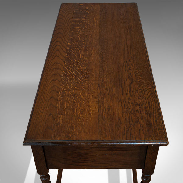 Antique Dresser Base, English, Oak, Side, Hall, Table, Edwardian, Circa 1910