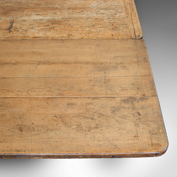 Antique Kitchen Table, English, Extending, Scrub Top, Dining, Victorian, C.1870