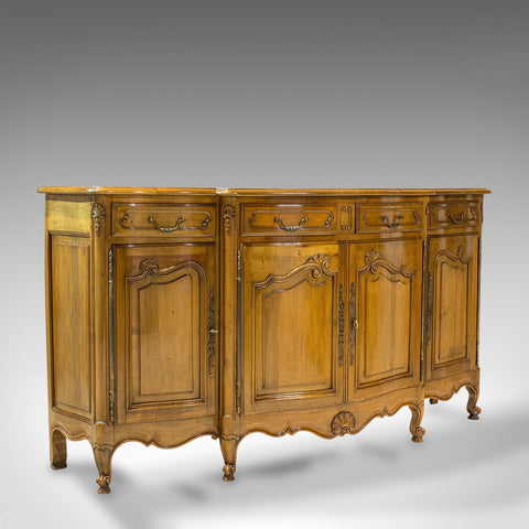 Vintage Bow-Front Dresser, French, Walnut, Provincial, Sideboard, Circa 1930 - London Fine Antiques