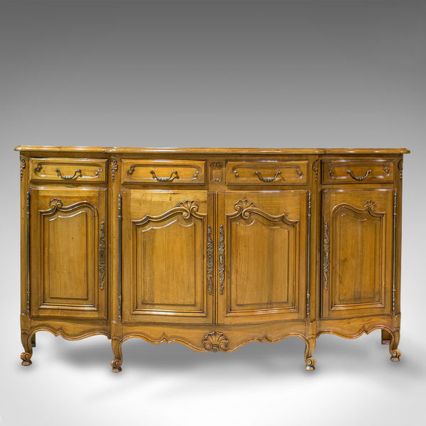 Vintage Bow-Front Dresser, French, Walnut, Provincial, Sideboard, Circa 1930 - London Fine Antiques