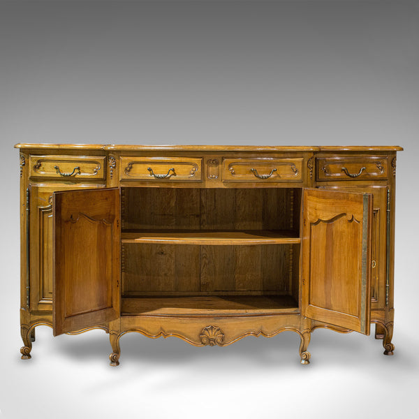 Vintage Bow-Front Dresser, French, Walnut, Provincial, Sideboard, Circa 1930 - London Fine Antiques