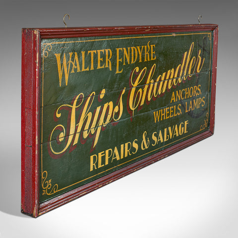 Vintage Shop Sign, English, Pine, Chandler, Hand-Painted, Sign Written, C.1930 - London Fine Antiques