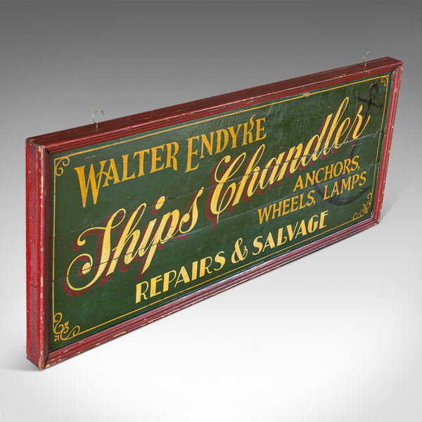 Vintage Shop Sign, English, Pine, Chandler, Hand-Painted, Sign Written, C.1930 - London Fine Antiques