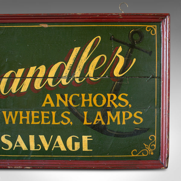 Vintage Shop Sign, English, Pine, Chandler, Hand-Painted, Sign Written, C.1930 - London Fine Antiques