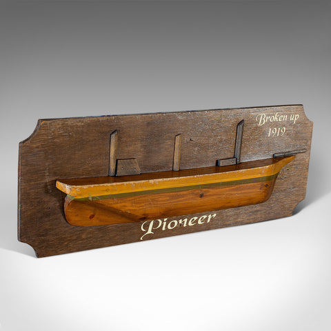 Vintage Nautical Half Hull, English, Pine, Decorative Ship Model, Circa 1930 - London Fine Antiques