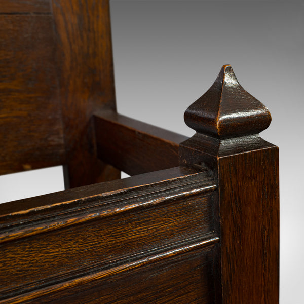 Antique Hall Stand, English, Oak, Stick, Coat, Hat, Stand, Edwardian, C.1910