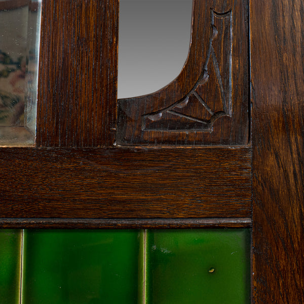 Antique Hall Stand, English, Oak, Stick, Coat, Hat, Stand, Edwardian, C.1910