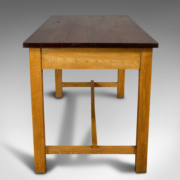 Vintage Lab Table, English, Teak, Oak, Kitchen, Dining, J&J Siddons, Circa 1960