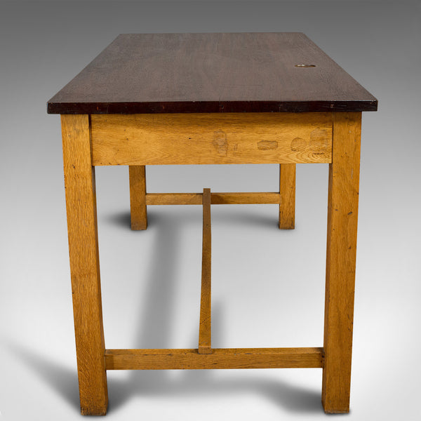Vintage Lab Table, English, Teak, Oak, Kitchen, Dining, J&J Siddons, Circa 1960