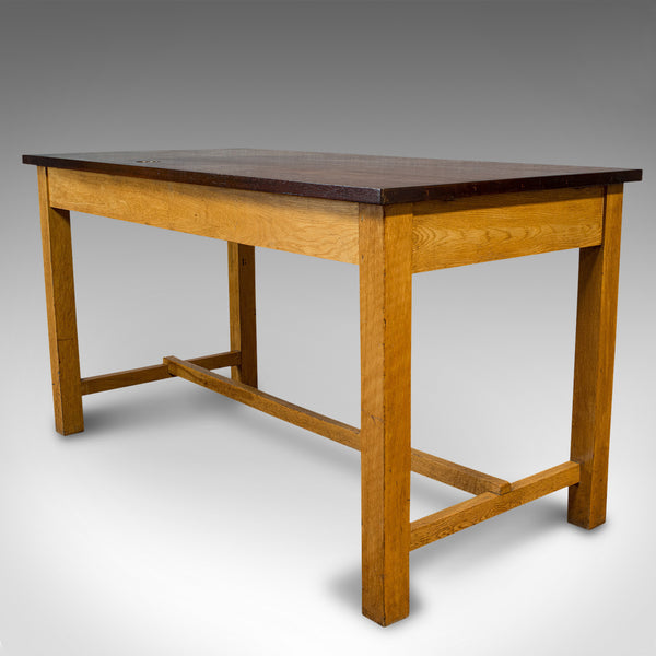 Vintage Lab Table, English, Teak, Oak, Kitchen, Dining, J&J Siddons, Circa 1960