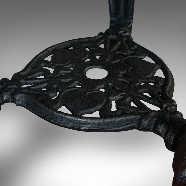 Antique Britannia Table, English, Cast Iron, Beech, Outdoor, Garden, Circa 1900