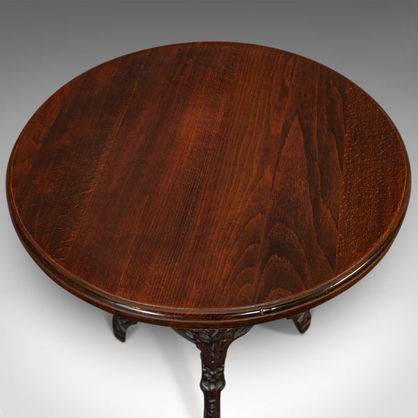 Antique Britannia Table, English, Cast Iron, Beech, Outdoor, Garden, Circa 1900