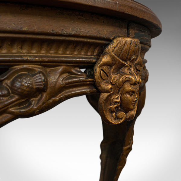 Antique Britannia Table, English, Mahogany, Outdoor, Garden, Biclam Foundry
