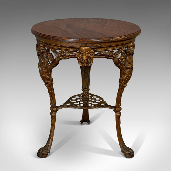 Antique Britannia Table, English, Mahogany, Outdoor, Garden, Biclam Foundry