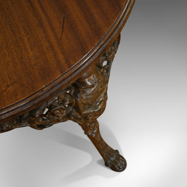Antique Britannia Table, English, Mahogany, Outdoor, Garden, Biclam Foundry