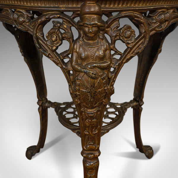 Antique Britannia Table, English, Mahogany, Outdoor, Garden, Biclam Foundry