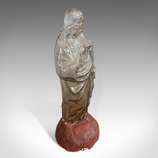 Antique Bonbon Jar, French, Glass, Fin De Siecle, Statue, Jesus Christ, 1900 - London Fine Antiques