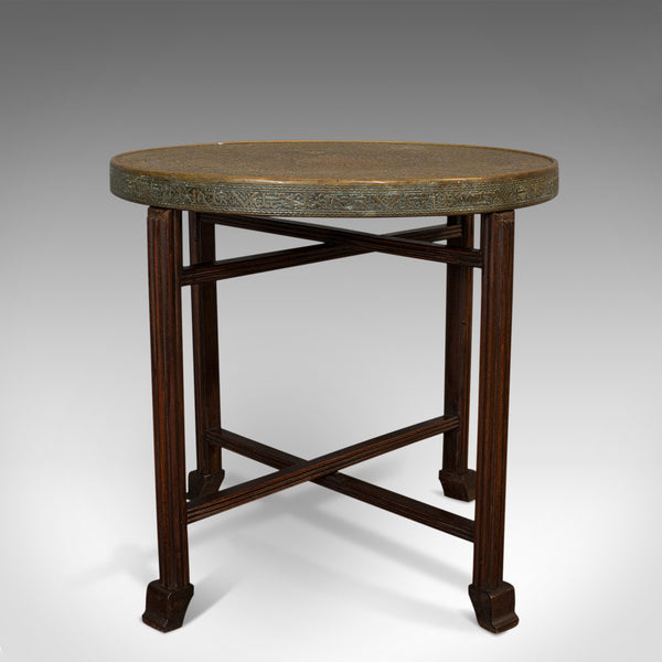 Antique Berber Table, Oriental, Brass, Art Deco, Lamp, Occasional, Circa 1930 - London Fine Antiques