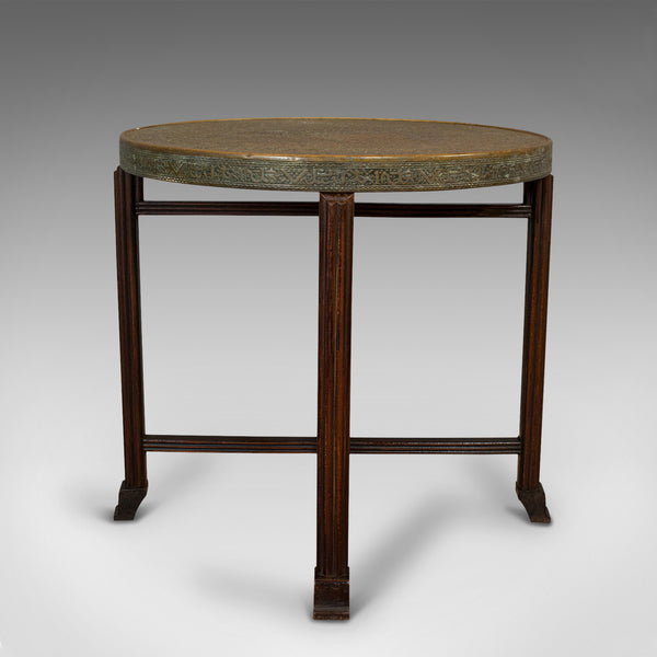 Antique Berber Table, Oriental, Brass, Art Deco, Lamp, Occasional, Circa 1930 - London Fine Antiques