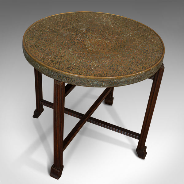 Antique Berber Table, Oriental, Brass, Art Deco, Lamp, Occasional, Circa 1930 - London Fine Antiques