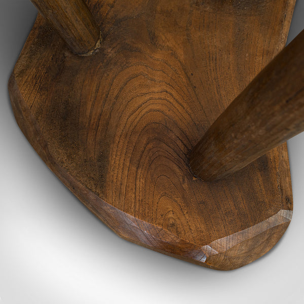 Antique Milking Stool, French, Elm, Hand Crafted, Rustic, Bench, Lamp, Victorian - London Fine Antiques