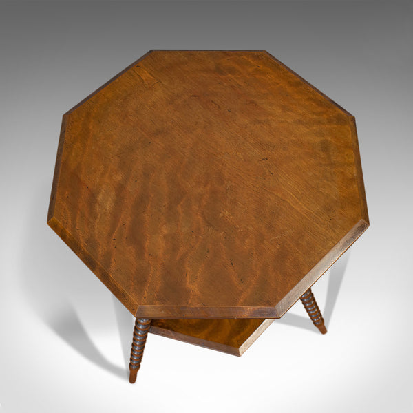 Antique Gypsy Table, English, Oak, Side, Lamp, Bobbin Turned, Victorian, C.1890 - London Fine Antiques