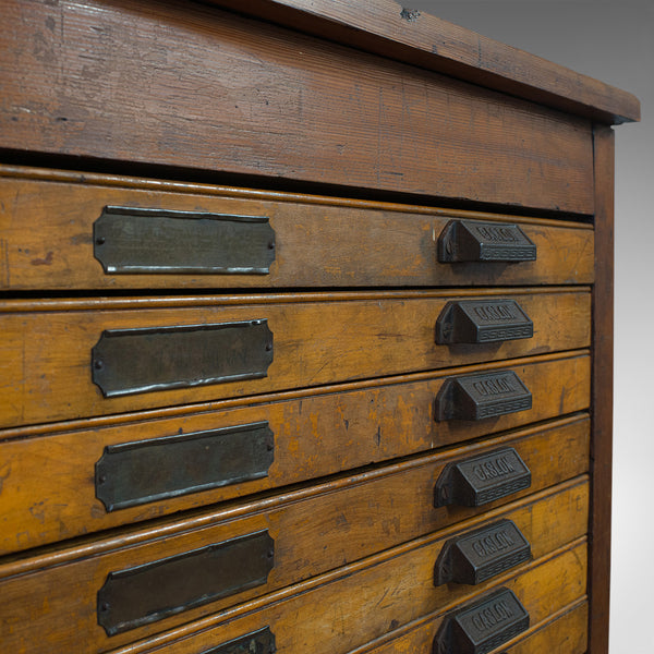 Large Antique Printer's Cabinet, English, Rare, Industrial, Specimen, Art, Vault - London Fine Antiques
