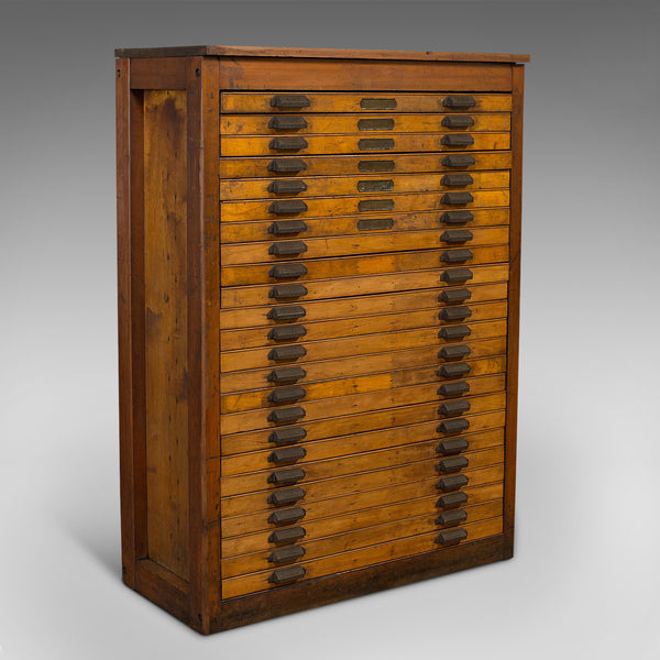 Large Antique Printer's Cabinet, English, Rare, Industrial, Specimen, Art, Vault - London Fine Antiques