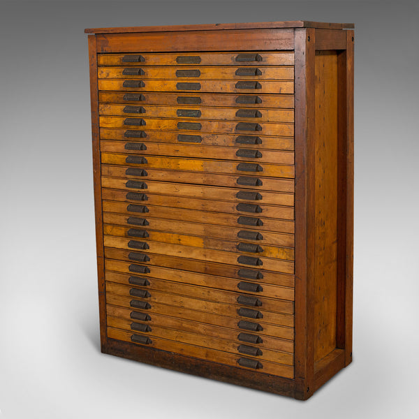 Large Antique Printer's Cabinet, English, Rare, Industrial, Specimen, Art, Vault - London Fine Antiques