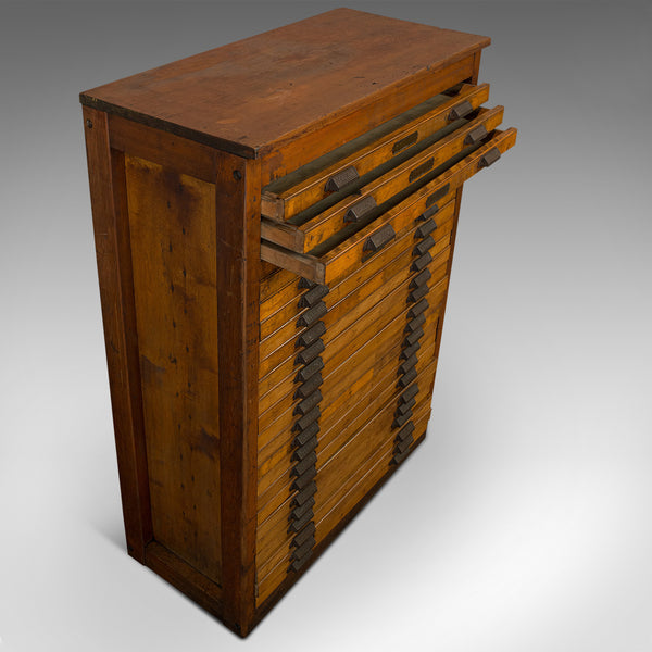 Large Antique Printer's Cabinet, English, Rare, Industrial, Specimen, Art, Vault - London Fine Antiques