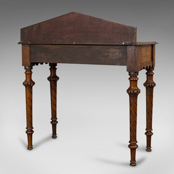 Antique Hall Table, Scottish, Oak, Victorian Gothic, Side, Dresser, Circa 1860