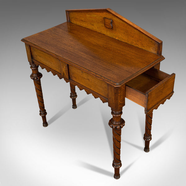 Antique Hall Table, Scottish, Oak, Victorian Gothic, Side, Dresser, Circa 1860