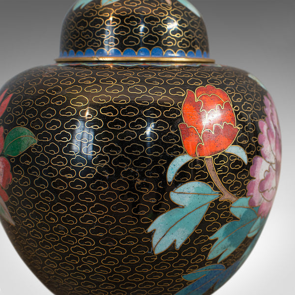 Antique Ginger Jar, Oriental, Cloisonne, Decorative, Spice Urn, Victorian, 1900 - London Fine Antiques