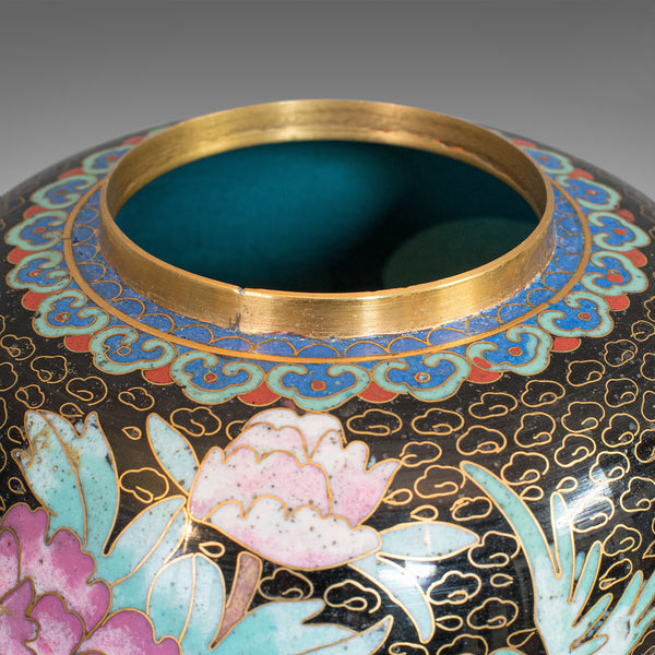 Antique Ginger Jar, Oriental, Cloisonne, Decorative, Spice Urn, Victorian, 1900 - London Fine Antiques