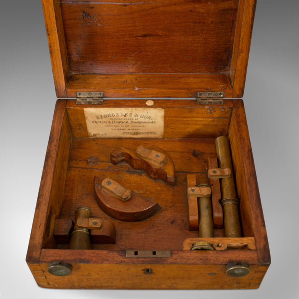 Antique Maritime Sextant, Brass, Admiralty, Naval, Instrument, Victorian, C.1900