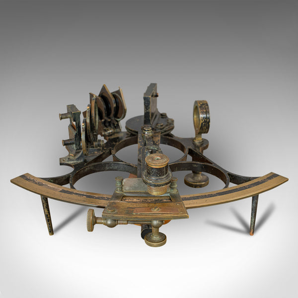 Antique Maritime Sextant, Brass, Admiralty, Naval, Instrument, Victorian, C.1900