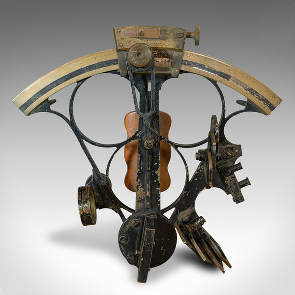 Antique Maritime Sextant, Brass, Admiralty, Naval, Instrument, Victorian, C.1900