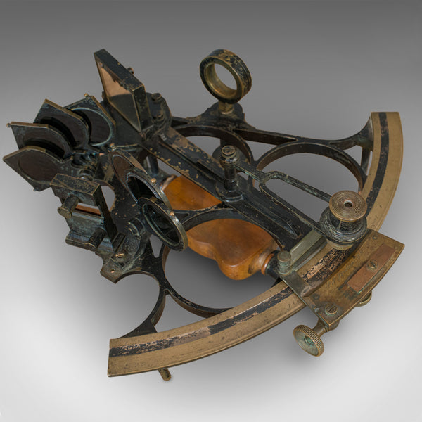 Antique Maritime Sextant, Brass, Admiralty, Naval, Instrument, Victorian, C.1900