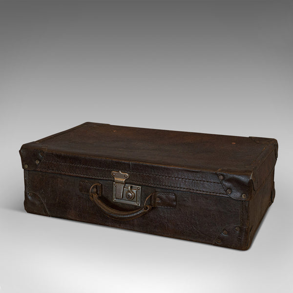 Antique Officer's Case, English, Leather, Travel, Suitcase, 20th Century, C.1920 - London Fine Antiques