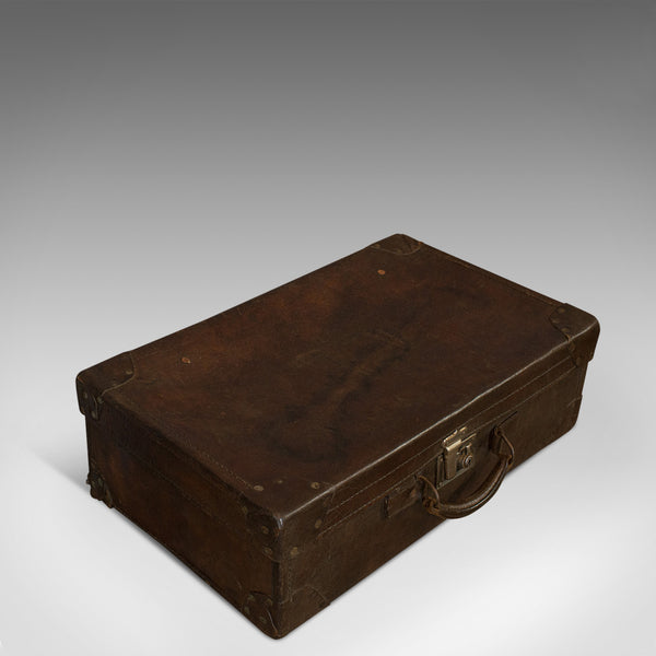 Antique Officer's Case, English, Leather, Travel, Suitcase, 20th Century, C.1920 - London Fine Antiques