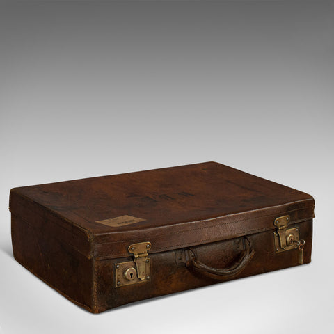 Antique Salesman's Case, English, Leather, Travel Suitcase, Edwardian, C.1910 - London Fine Antiques