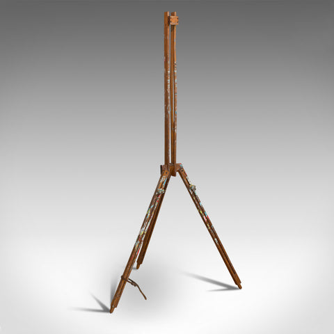 Vintage Beatnik's Travelling Easel, English, Portable, Folding, Artist, Tripod - London Fine Antiques