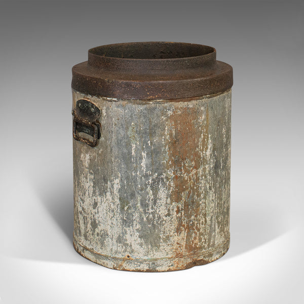 Antique Industrial Fireside Bin, English, Fire Bucket, Coal, Logs, Victorian - London Fine Antiques