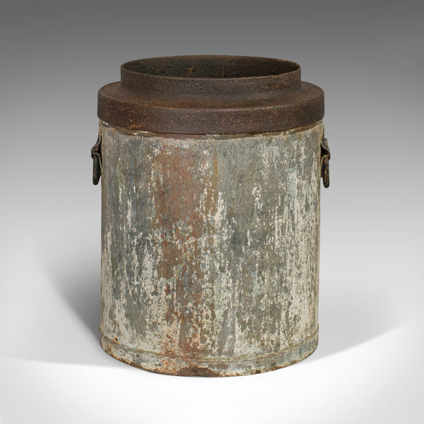 Antique Industrial Fireside Bin, English, Fire Bucket, Coal, Logs, Victorian - London Fine Antiques