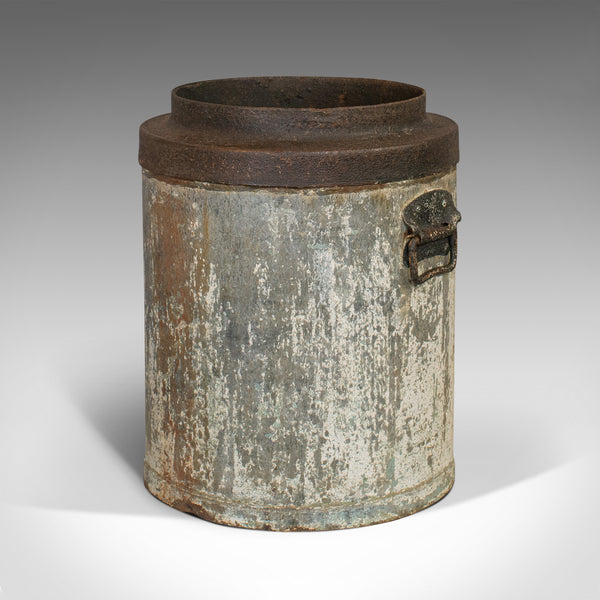 Antique Industrial Fireside Bin, English, Fire Bucket, Coal, Logs, Victorian - London Fine Antiques