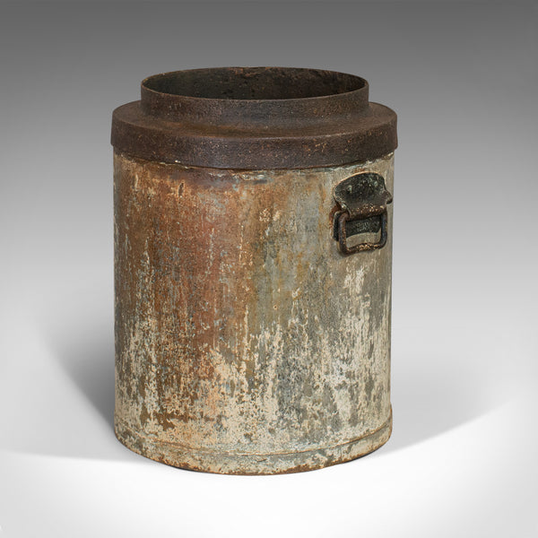 Antique Industrial Fireside Bin, English, Fire Bucket, Coal, Logs, Victorian - London Fine Antiques