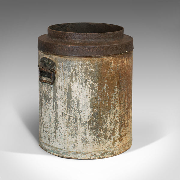 Antique Industrial Fireside Bin, English, Fire Bucket, Coal, Logs, Victorian - London Fine Antiques
