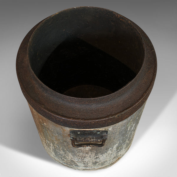 Antique Industrial Fireside Bin, English, Fire Bucket, Coal, Logs, Victorian - London Fine Antiques