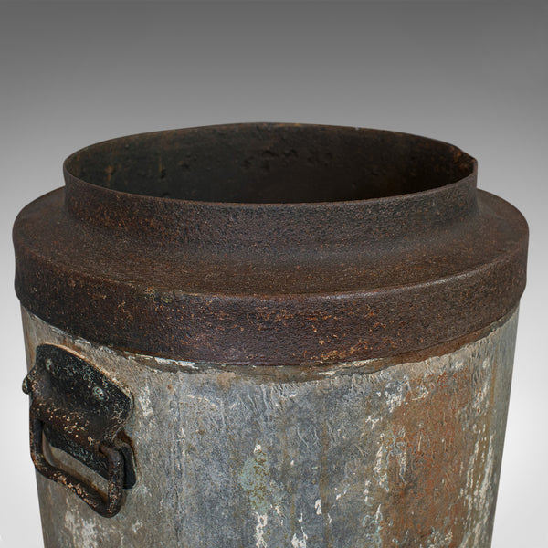 Antique Industrial Fireside Bin, English, Fire Bucket, Coal, Logs, Victorian - London Fine Antiques