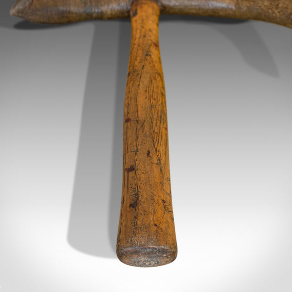 Antique Horn Ice Pick, Nordic, Goat, Oak, Display, Axe, Survival, Tool, 1850 - London Fine Antiques